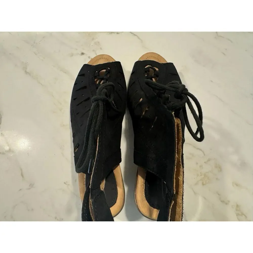 Earth Origins Women's Kristen Gladiator Leather Heeled Sandal Size 8D